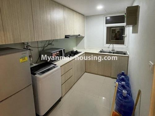 ミャンマー不動産 - 売り物件 - No.3503 - Star City A Zone Two Bedroom Room for Sale! - kitchen