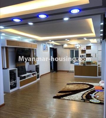 Myanmar real estate - for sale property - No.3505 - First Floor Apartment for Sale in Hlaing! - livingroom